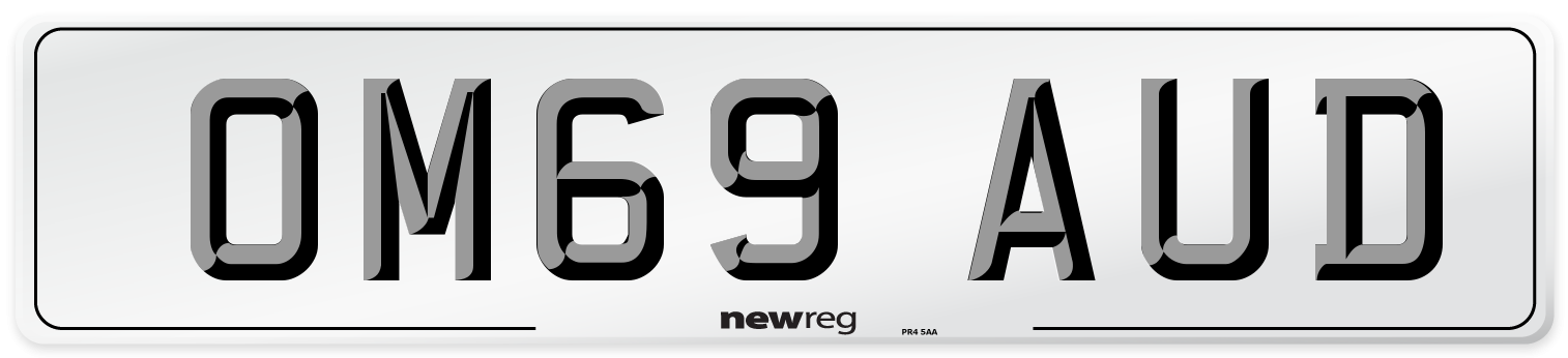 OM69 AUD Number Plate from New Reg